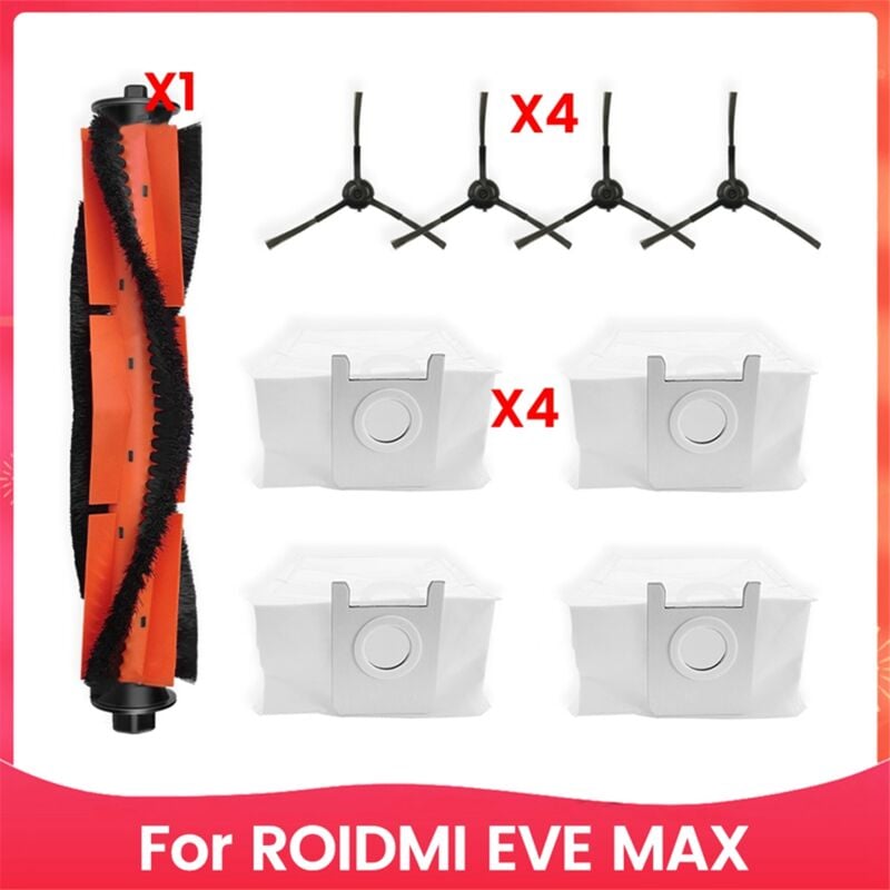 Image of Für eve max Vakuum Teile Wichtigsten Roller Seite Pinsel Staub Taschen Zubehör