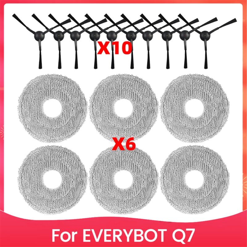 Image of Für everybot Vakuum Teile Mopp Tuch Seite Pinsel Ersatz Zubehör
