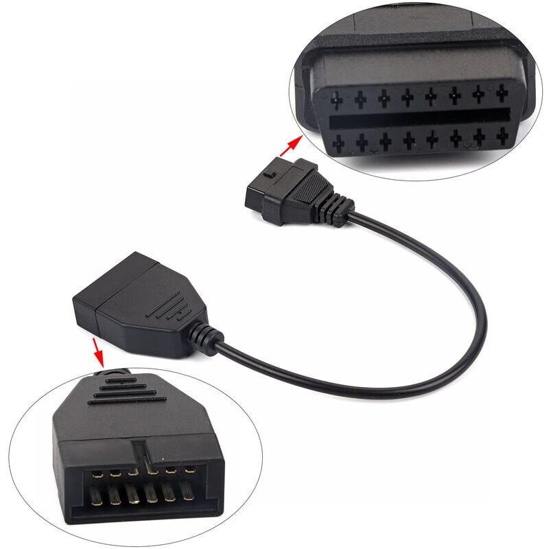 Image of SNQ - Für gm OBD1 12 Pin auf OBD2 16 Pin Diagnosewerkzeug-Anschlussadapterkabel