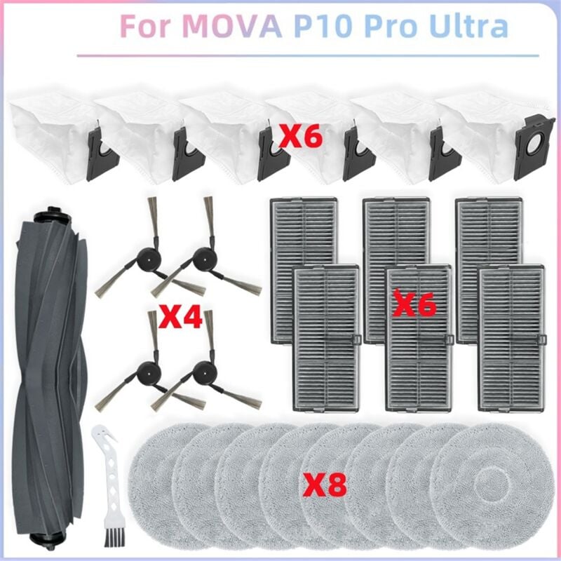 Image of Für P10 Pro Ultra Vakuum Teile Wichtigsten Tricut Roller Seite Pinsel