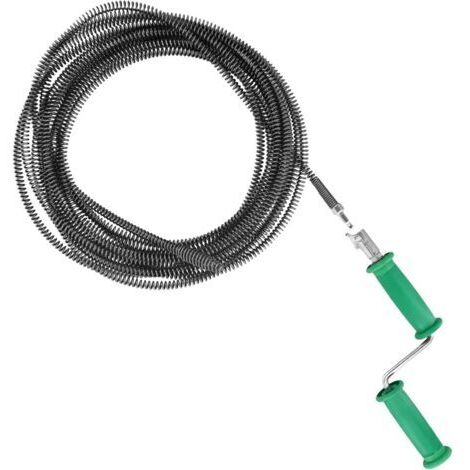 ® Furet Déboucheur de Canalisation 10mm10M - Spirale avec Adaptateurs Électrique & Manuelle, en Acier au Manganèse