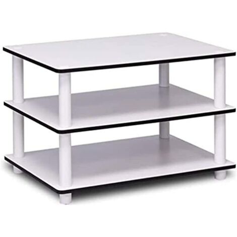 Furinno Tavolino a 3 Livelli Senza Utensili, White/White, Alto
