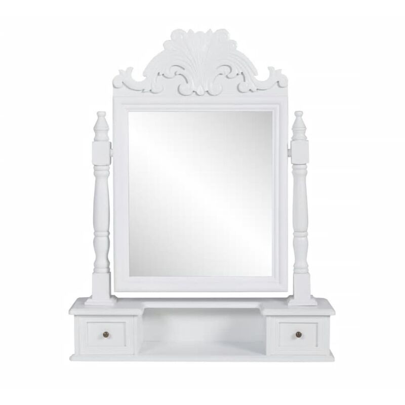 Furman Dressing Table with Mirror by Fleur De Lis Living - White