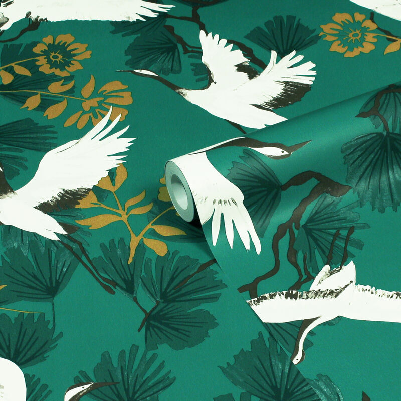 Demoiselle Wallpaper Jade - Jade - Furn.