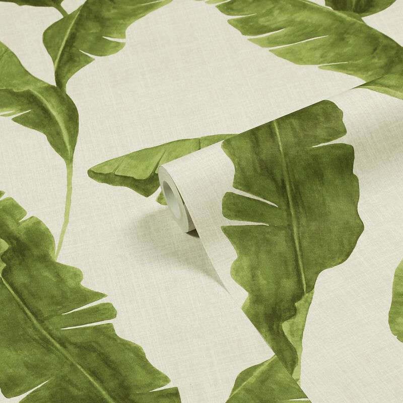 furn. Plantain Wallpaper Green - Green