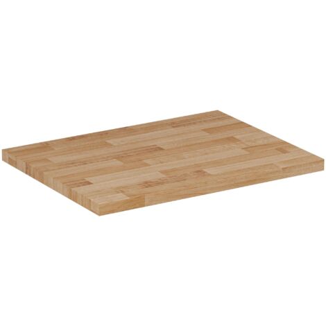 Furnidea - Plan de travail en bois chêne massif naturel  60 cm pour meuble de salle de bain