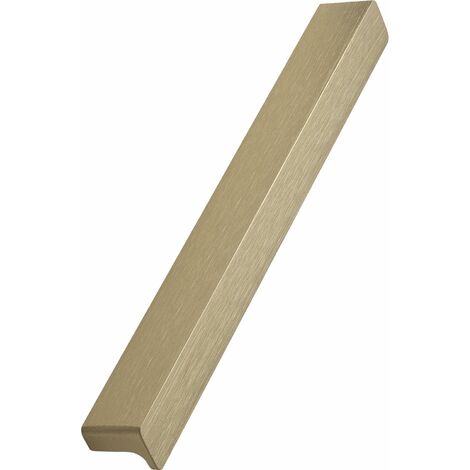 Furnipart Griffleiste Elan LA160mm - Möbelgriff zum Anschrauben - Schrankgriff Breite 200mm, Aluminium Messing gebürstet