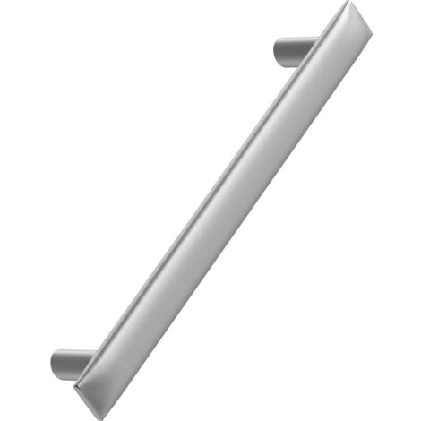Furnipart Möbelgriff Flow Breite 196mm - Schrankgriff LA 160mm elegant, Zinkdruckguss Edelstahl-Effekt