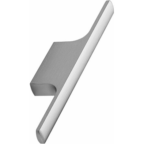 Furnipart Möbelgriff Tau LA32, Griff für Küchenschränke - Schrankgriff für Küchenfronten - Aluminium Edelstahl Effekt