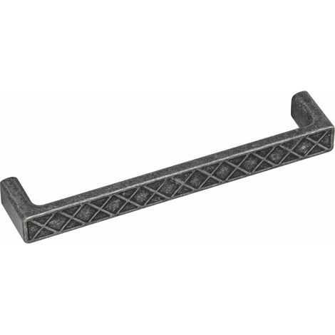 Furnipart Möbelgriff Wafer LA160 - Griff für Möbel quadratisch - Beschläge Antik, Zinkdruckguss grau antik