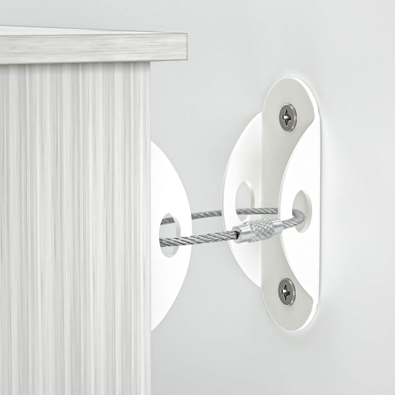 Linghhang - Furniture Anchors (10 Pack) 2023 Upgraded Furniture Straps for Baby Proofing, Secure 400 Pound Furniture Prevent Falling Anti Tip