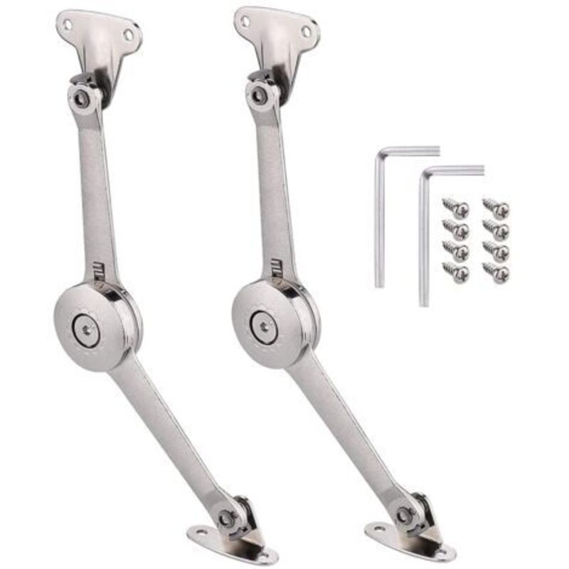 Furniture and cabinet door support pieces, heavy duty standard hinges for flap and swing lids