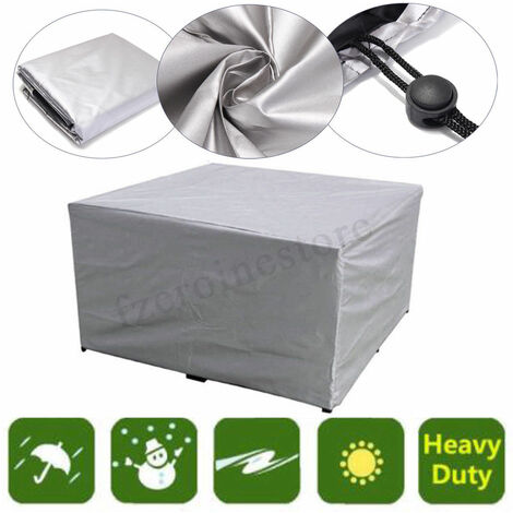Furniture Cover - Outdoor Patio Furniture Cover - Square Patio Dining Table and Chairs Set Cover Outdoor Furniture Set Covers Waterproof