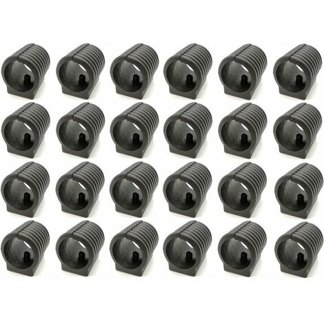 Furniture Glides Plastic Chair Tube Clamp Glides Plastic U-Shaped Chair Leg Clips Chair Leg Clips Round Tube Clips 24pcs (25mm)