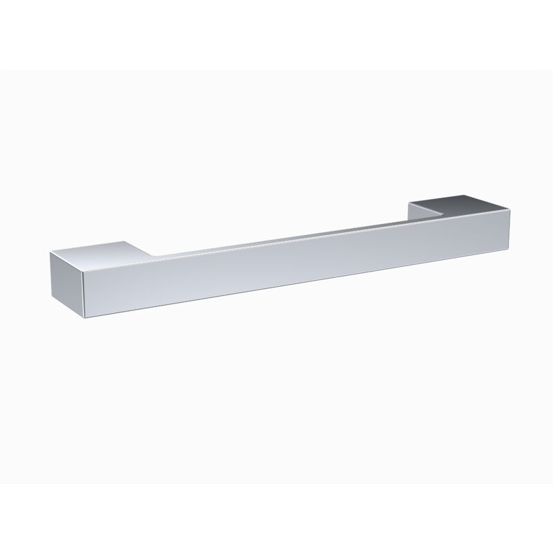 Balterley Square D Shape Furniture Handle 24 x 128 mm - Chrome in Silver