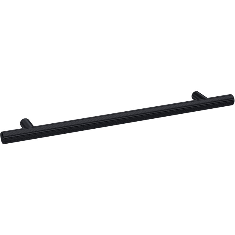 Balterley - Furniture Handle Textured Knurled Bar Handle, 252mm (192mm Centres) - Matt Black