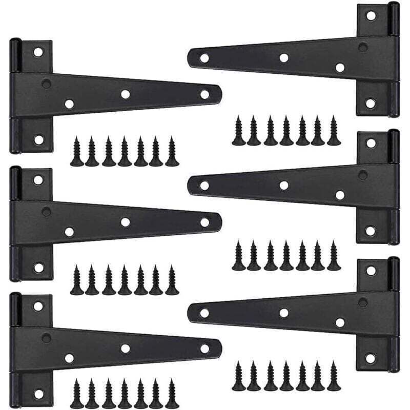 Furniture hinge, Heavy Duty Door Hinge 6pcs, 6 Inch, Stainless Steel Flat Hinge, Iron Door Hinges, Heavy Duty Hinges for Doors and Windows