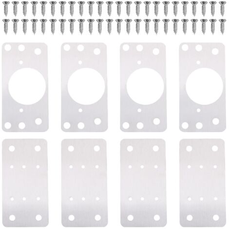 Furniture hinge repair plates, fixing screws, reinforcement for doors, cabinets, kitchens, shelves