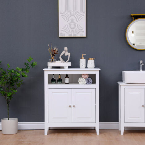 FURNITURE HMD Storage Unit with Open Shelf-69x33x80cm(WxDxH)