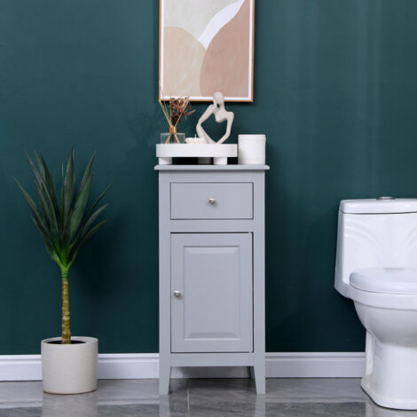 FURNITURE HMD Wooden Bathroom Floor Standing Cabinet Corner Storage Unit Cupboard Freestanding Cabinet Living room Bathroom Kitchen