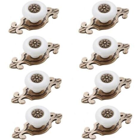 Furniture Knob 8 Pieces Vintage Style Drawer Knob Cabinet Knob Drawer Knob with Screws Accessories