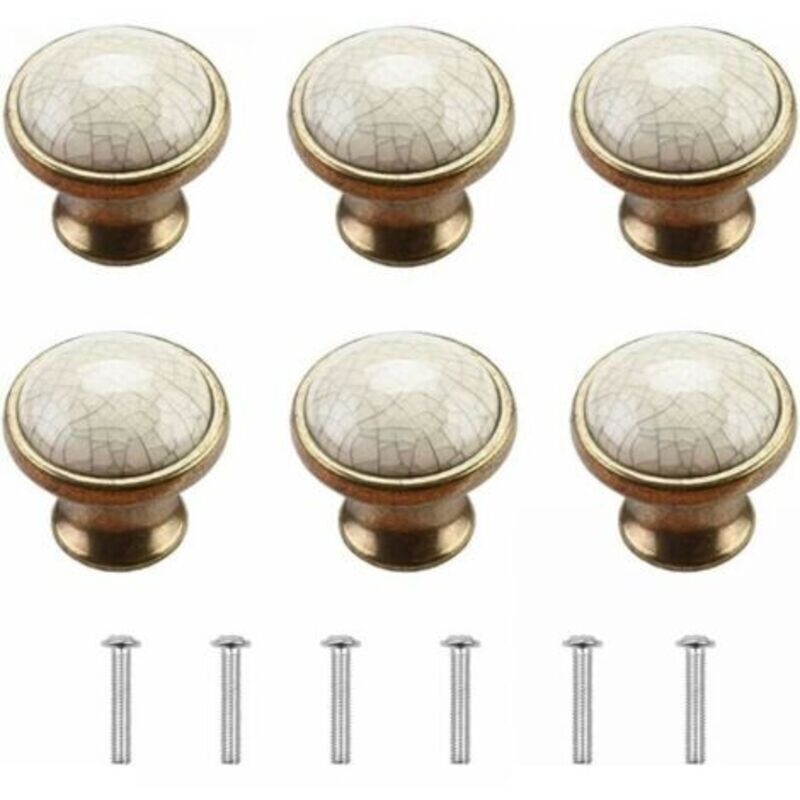 Furniture Knobs Cabinet Door Handles Set of 6 Ceramic Furniture Knobs Vintage Furniture Knobs Door Handles Dresser Knobs Kitchen Door Knobs