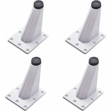 main image of "Furniture Legs Metal, Stainless Steel Cabinet Sofa Table Feet Replacement, Load-Bearing 100Kg/220Ibs (4pcs) (White)(3.1'')"