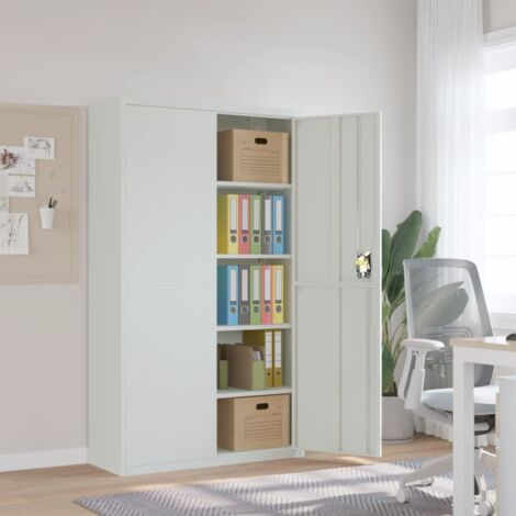 Furniture Limited - Armadio Classificatore Grigio Chiaro