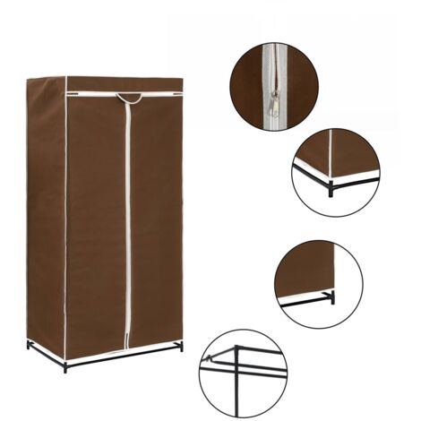 Furniture Limited - Armadio Marrone 75x50x160 cm