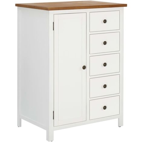 Furniture Limited - Armario de madera maciza de roble 76x52x105