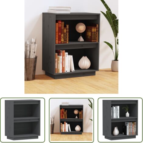 Furniture Limited - Armoire console Gris 60x34x75 cm Bois de pin