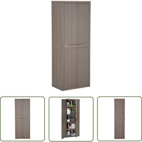 Furniture Limited - Armoire de rangement jardin Marron 65x45x172
