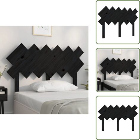Furniture Limited - Cabecero de cama madera maciza de pino negro
