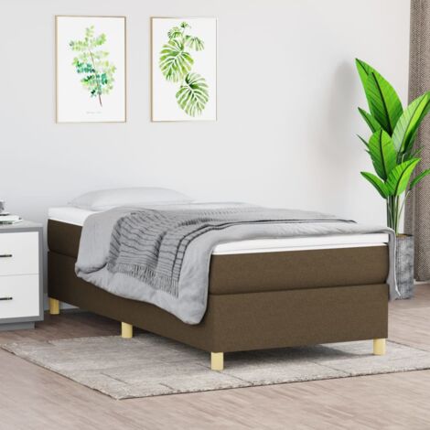 Furniture Limited - Cadre de lit à ressorts marron foncé 90x190 c