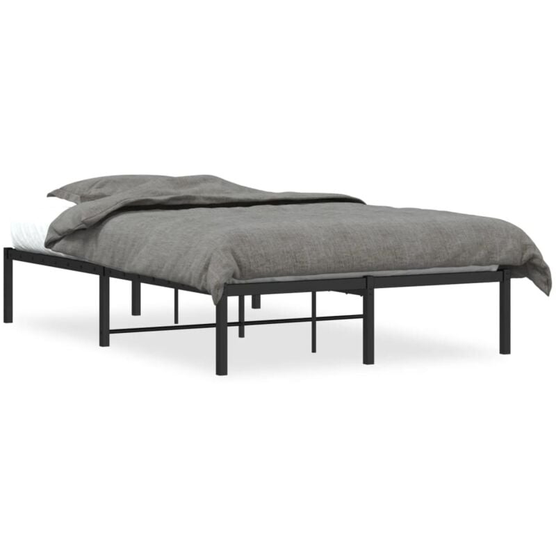 Vidaxl - Cadre de lit métal sans matelas noir 120x190 cm