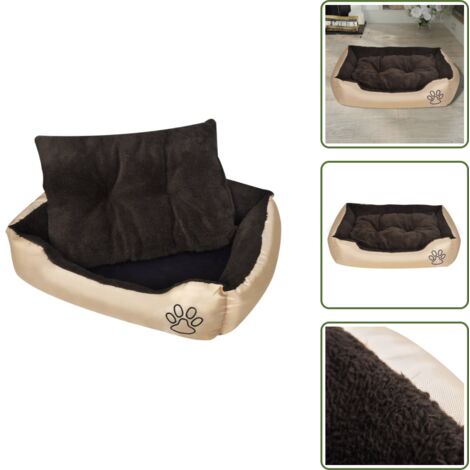 Furniture Limited - Cama para perros beige y marrón XXL