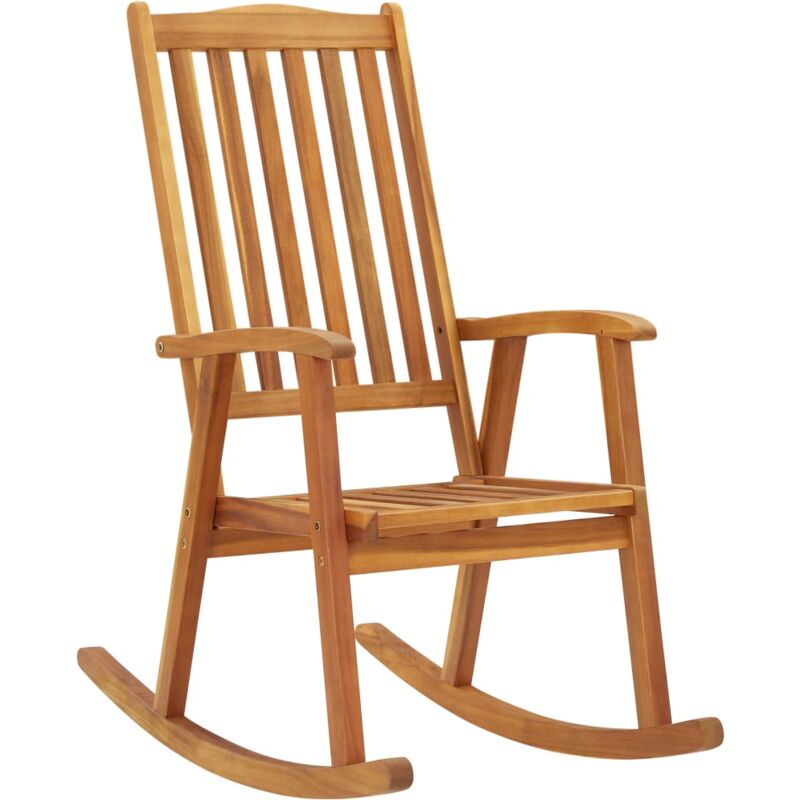 Furniture Limited - Chaise à bascule bois d'acacia massif