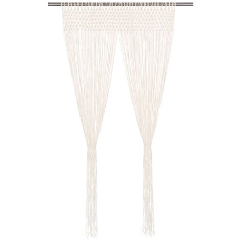 Furniture Limited - Cortina de macramé algodón 140x240 cm