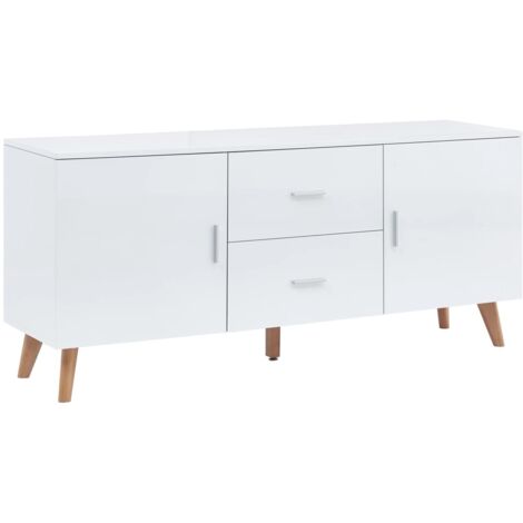 Furniture Limited - Credenza Bianca 160x40x70 cm in MDF