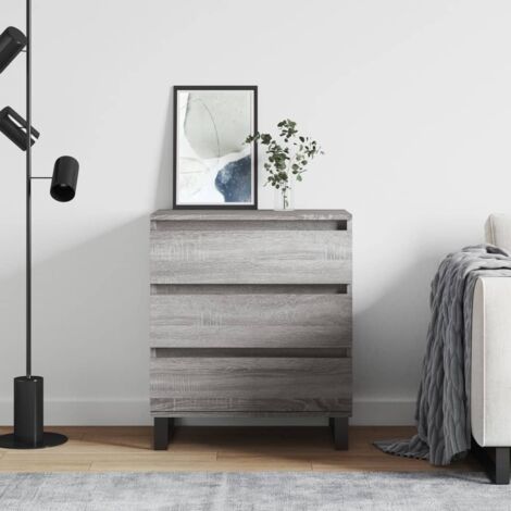 Furniture Limited - Credenza Grigio Sonoma 60x35x70 cm in Legno