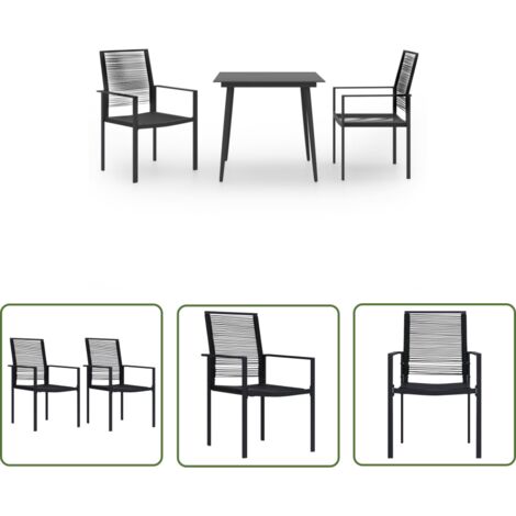 Furniture Limited - Ensemble à manger de jardin 3 pcs