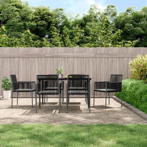 Furniture Limited - Ensemble à manger de jardin coussins 7 pcs no