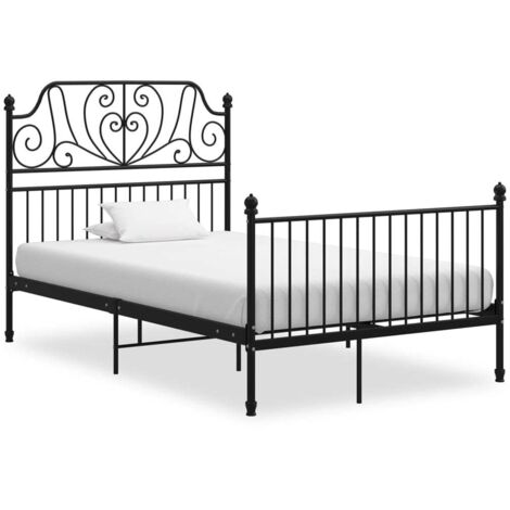 Furniture Limited - Estructura de cama sin colchón metal negro
