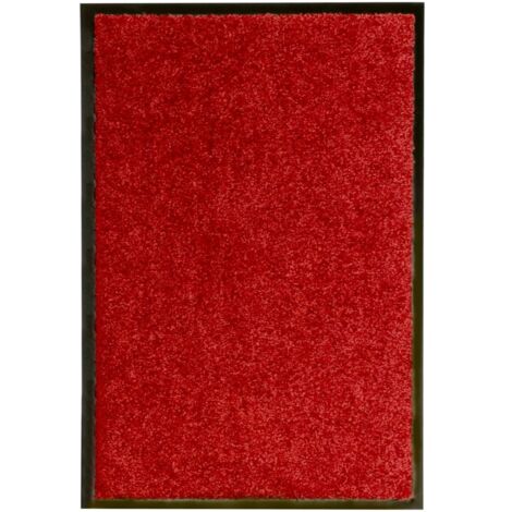 Furniture Limited - Felpudo lavable rojo 40x60 cm