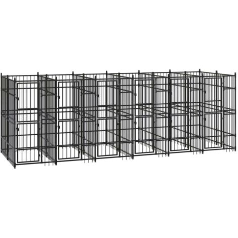 Furniture Limited - Gabbia per Cani da Esterno in Acciaio 11,06