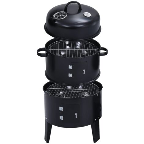 Furniture Limited - Gril barbecue au charbon 3 en 1 40x80 cm