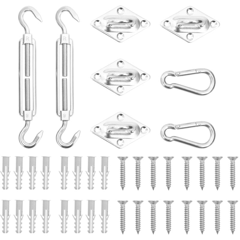 Furniture Limited - Jeu d'accessoires de voile d'ombrage 8 pcs