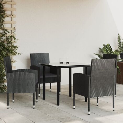 Furniture Limited - Juego de comedor de jardín 5 pzas ratán