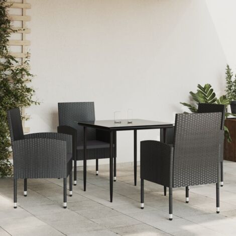 Furniture Limited - Juego de comedor de jardín 5 pzas ratán