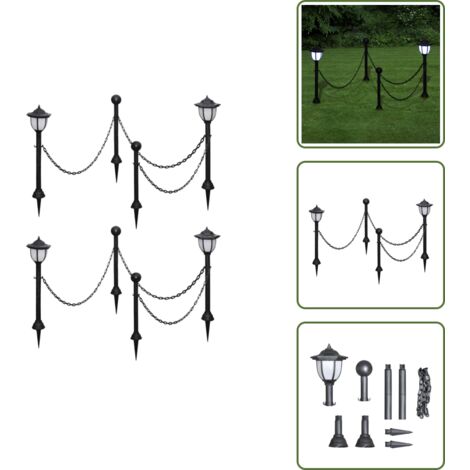 Furniture Limited - Lampioncini Solari 4 pz con Catena di